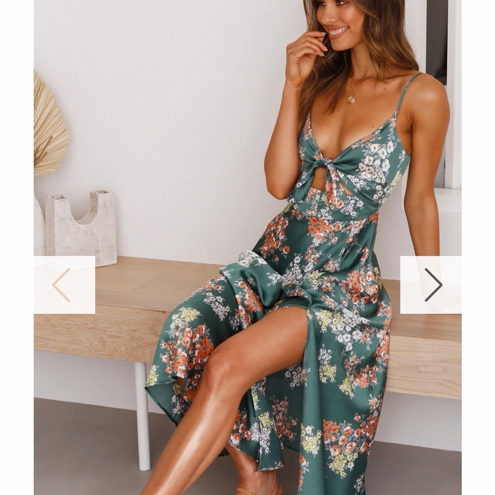 Dreamers Midi Dress - Green Floral